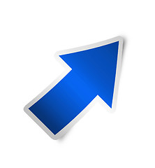 Image showing Right arrow icon blue, isolated