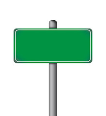 Image showing Blank Green Road Sign Isolated