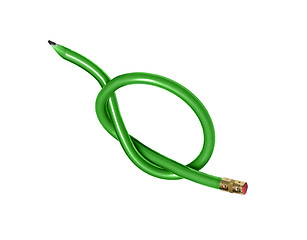 Image showing Elastic green pen