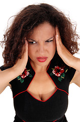 Image showing Woman having a big migraine.