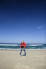 Image showing Woman with a Laptop