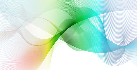 Image showing motion lines colorful on white