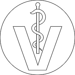 Image showing button symbol veterinary