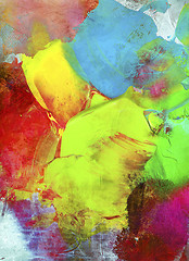 Image showing paint textures impasto colorful