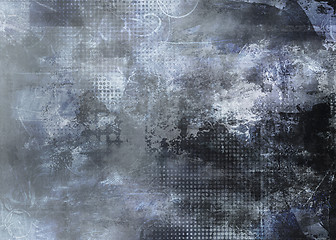 Image showing abstract gray shapes, textures and pattern