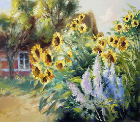 Image showing rural summer motif painting