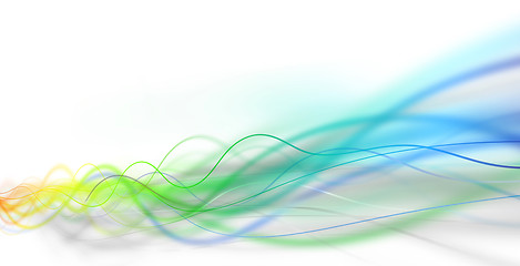 Image showing motion lines colorful on white