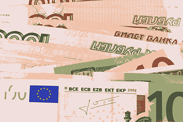 Image showing european money vector illustration