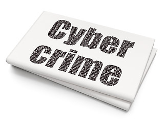 Image showing Security concept: Cyber Crime on Blank Newspaper background