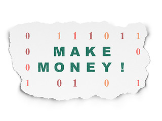 Image showing Finance concept: Make Money! on Torn Paper background