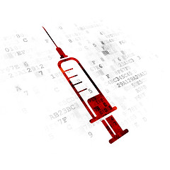 Image showing Health concept: Syringe on Digital background
