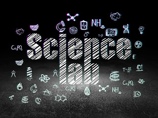 Image showing Science concept: Science Lab in grunge dark room