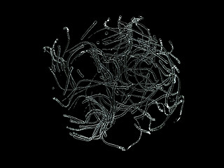 Image showing liquid flow drops mixing and formation isolated 