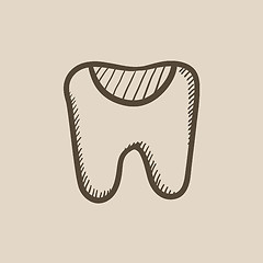 Image showing Tooth decay sketch icon.