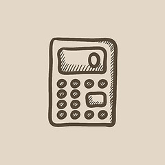 Image showing Calculator sketch icon.