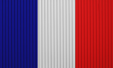 Image showing Flag on corrugated iron