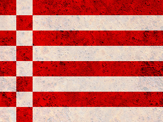 Image showing Flag on rusty metal