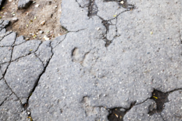 Image showing the broken asphalt