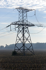 Image showing High-voltage poles, close-up