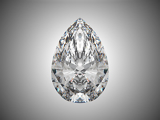 Image showing Large pear cut diamond