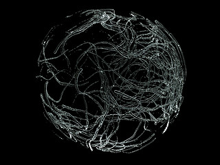 Image showing Dark fluid drops mixing and formation isolated