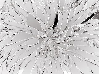 Image showing Sharp Pieces of shattered glass