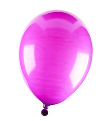 Image showing Vibrant pink balloon isolated on white
