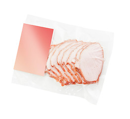 Image showing sliced meat packaged