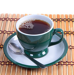 Image showing cup of green tea isolated