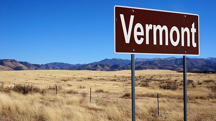 Image showing Vermont road sign