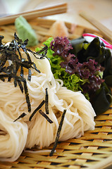 Image showing Somen, fine wheat noodles