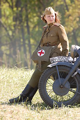 Image showing Soviet  uniform WW2 Historical military reenacting.