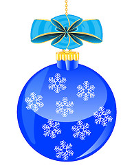 Image showing Festive ball with bow