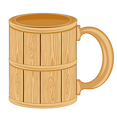 Image showing Wooden mug