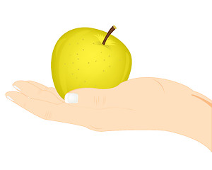 Image showing Apple in hand