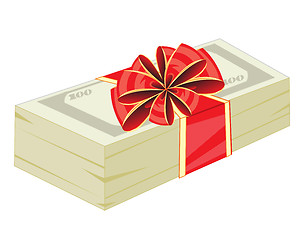 Image showing Money in gift to packing