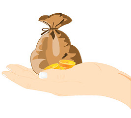Image showing Money on palm of the person