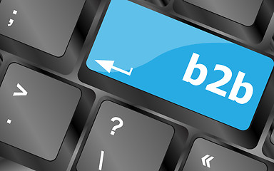 Image showing word b2b on digital keyboard key. Keyboard keys icon button vector