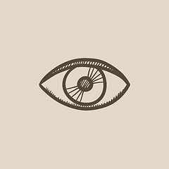 Image showing Eye sketch icon.