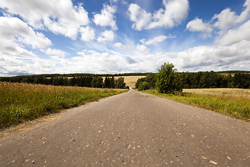 Image showing Spring road, countryside