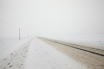Image showing road in winter