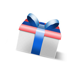 Image showing Photo realistic Gift Box 3D Rendering Blue