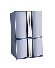 Image showing Modern refrigerator isolated on a white background