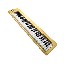 Image showing golden piano keyboard