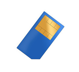 Image showing blue sim card