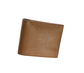 Image showing Brown leather wallet isolated