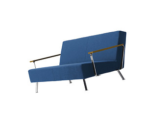 Image showing blue sofa isolated