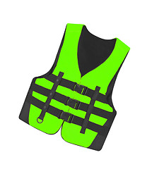 Image showing green vest isolated on the white background