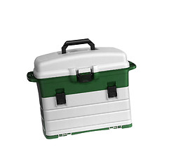 Image showing Green and white tool box isolated