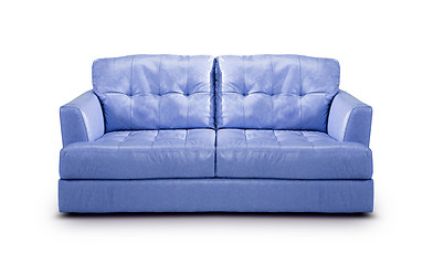 Image showing luxury purple leather sofa